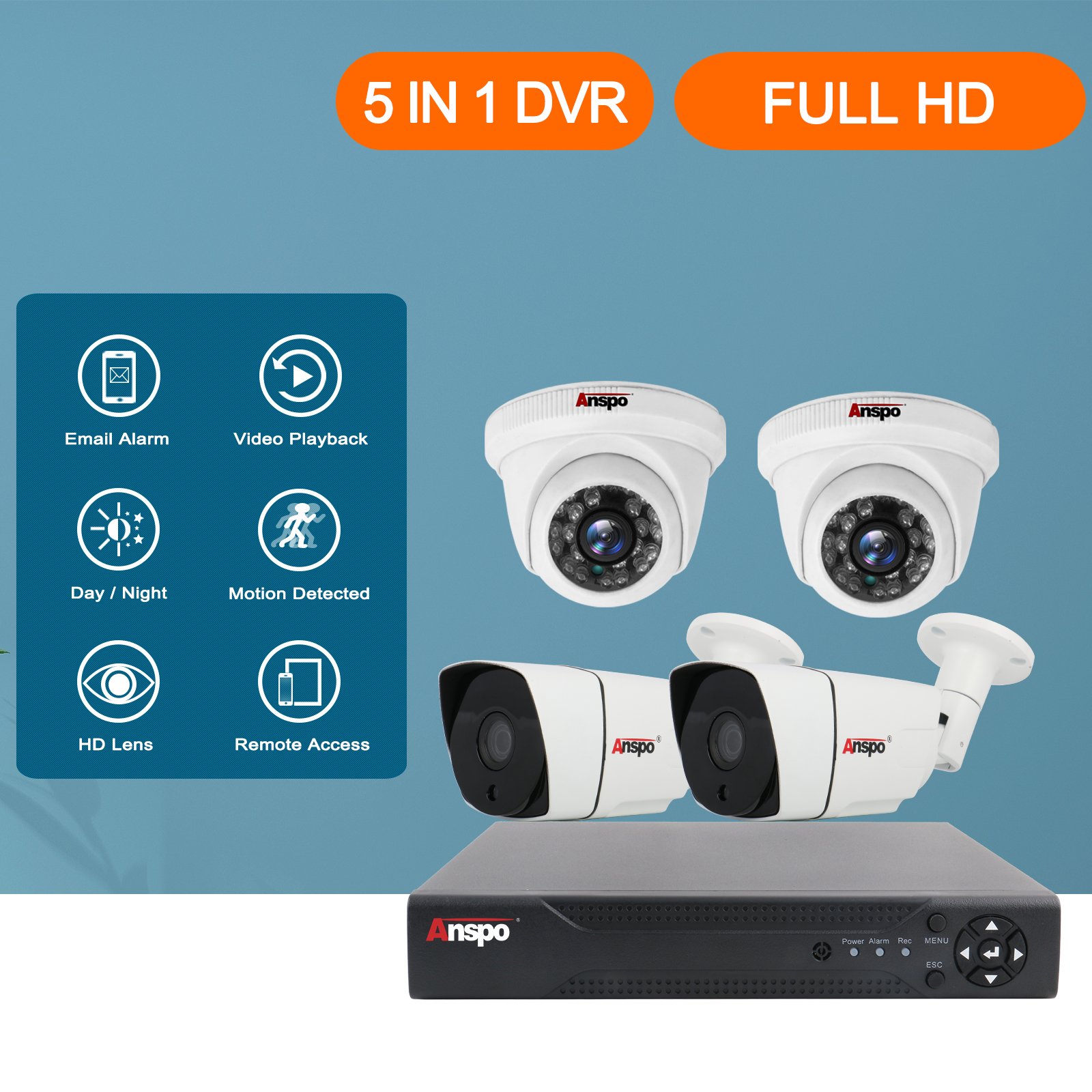 Night vision analog cctv camera full set 4ch ip surveillance security system 4 channel ahd dvr kit hd 1080P cctv camera with dvr
