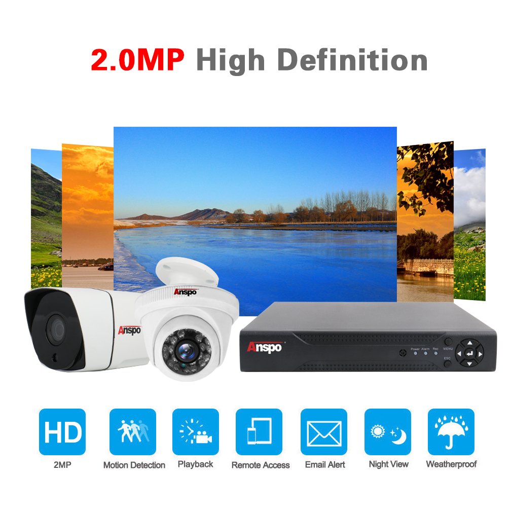 Night vision analog cctv camera full set 4ch ip surveillance security system 4 channel ahd dvr kit hd 1080P cctv camera with dvr