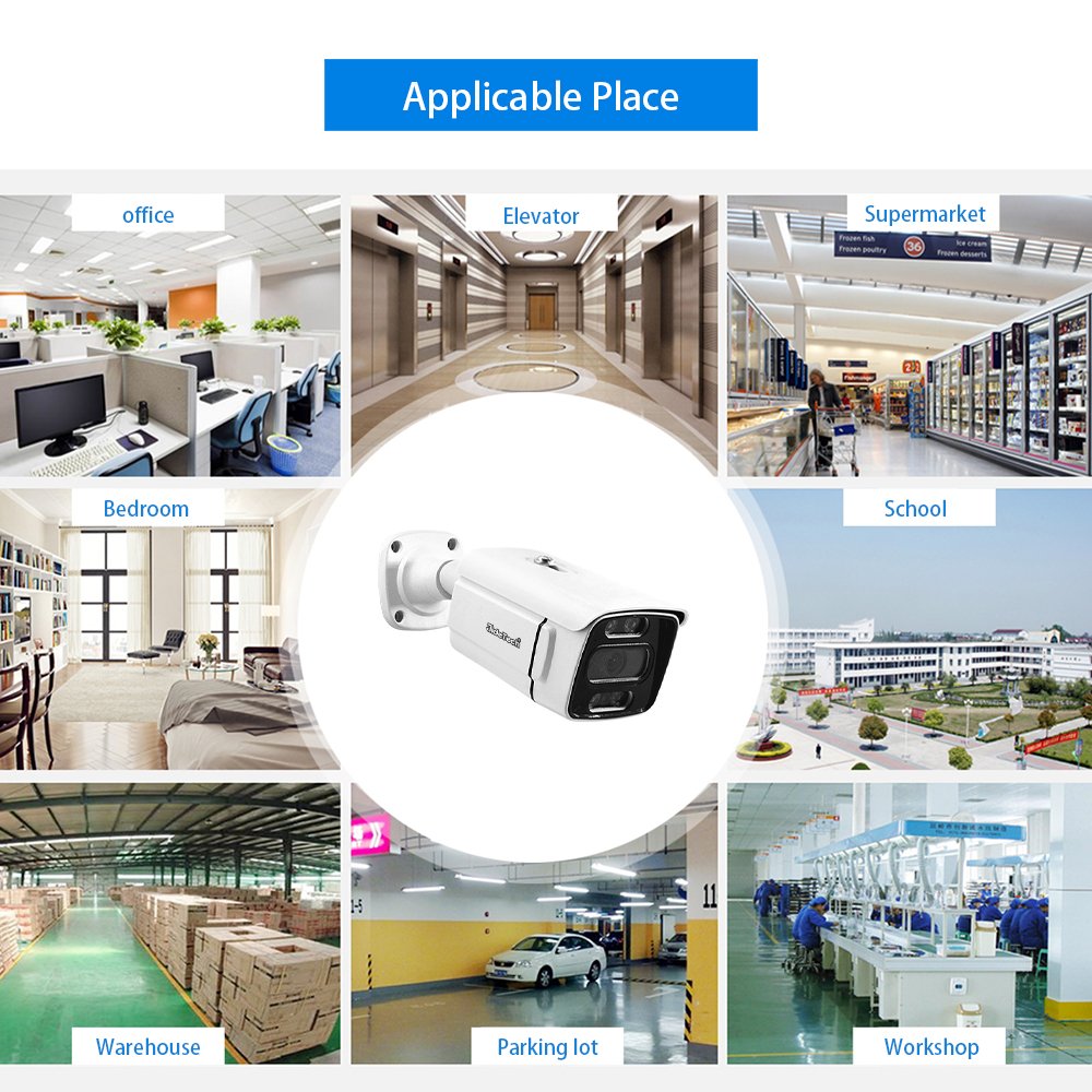JideTech H.265+ 5MP Security Camera PoE Ip Bullet Camera With Wide Angle Bullet Camera cctv Surveillance for indoor and outdoor