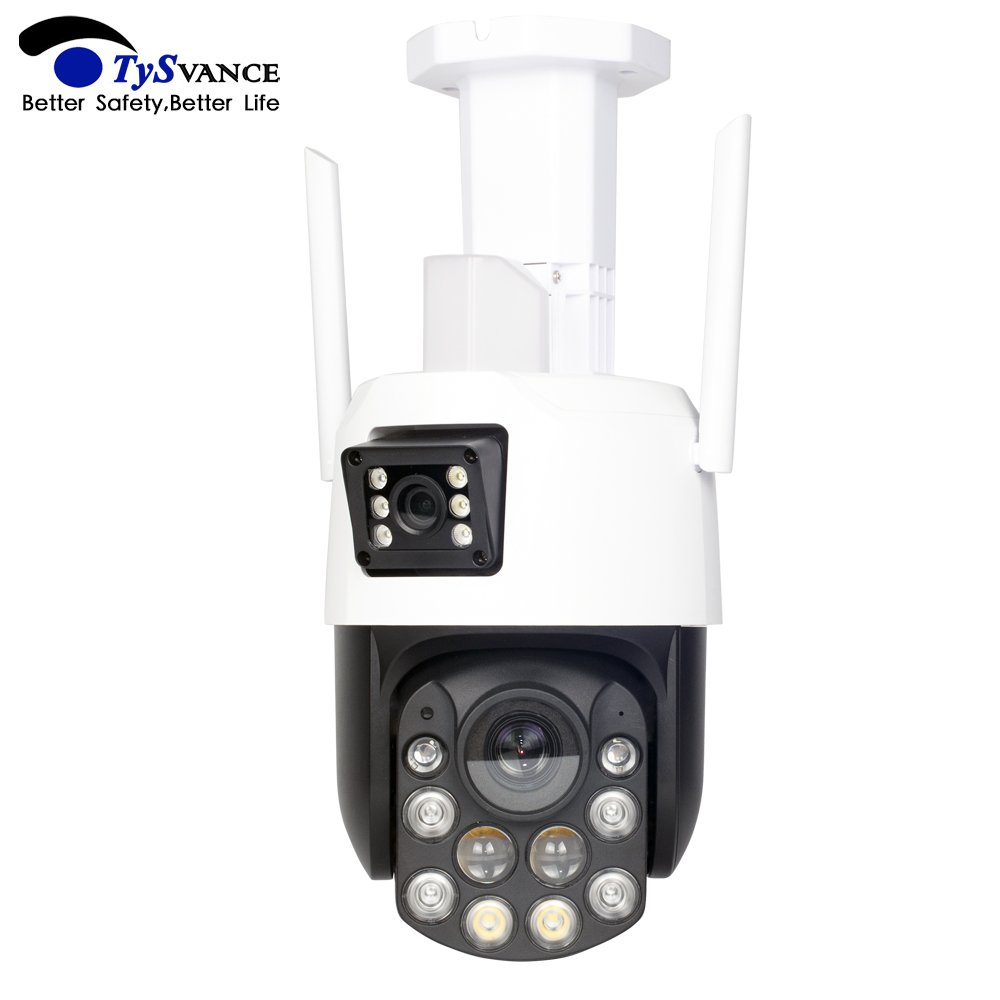 Icsee Outdoor 6x Optical Zoom 6mp Wireless 3MP Dual Lens PTZ IP Camera CCTV 18x Optical Zoom wifi security surveillance Alexa