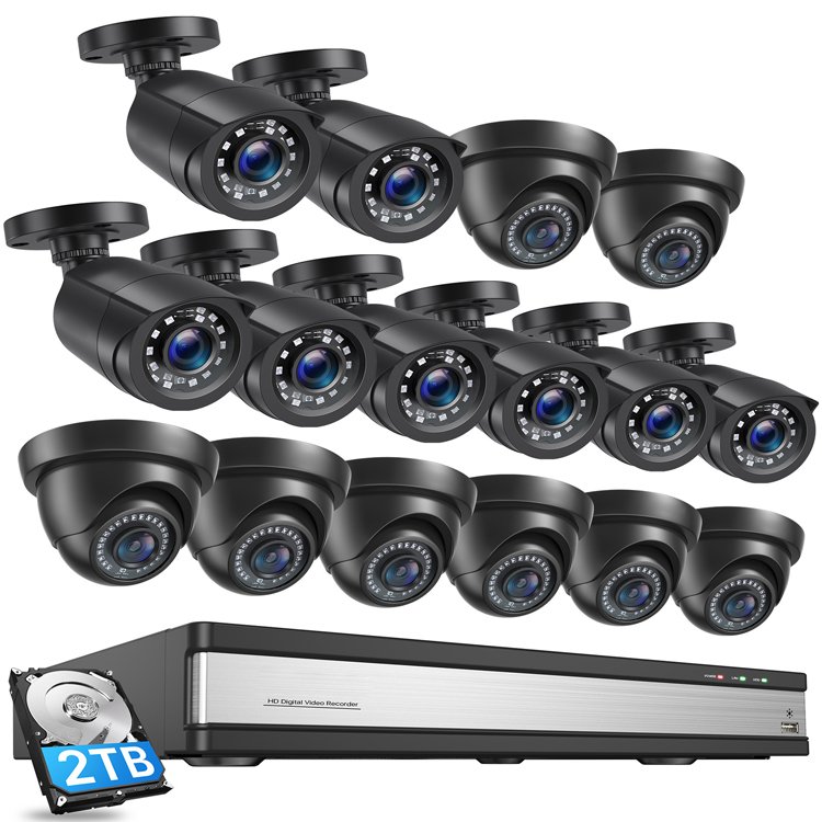1080p Waterproof SmartCVBS/TVI/CVI/AHD Kit LITE VIDEO Cctv Set System Home Security outdoor 2mp Camera Surveillance System