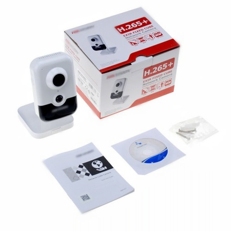 Original Hik 4MP AcuSense Two way audio Fixed Cube Network Camera DS-2CD2446G2-I