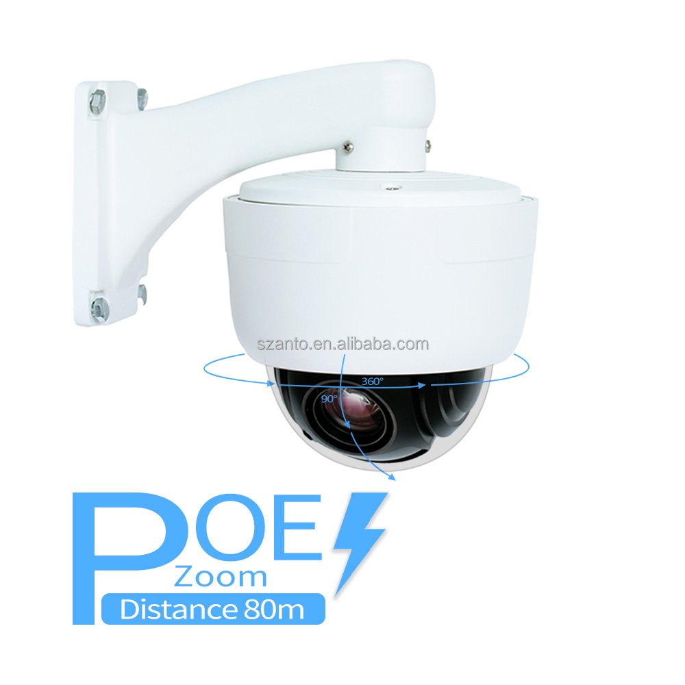 High Quality CCTV Cameras CE ROHS 360 Degree Cover Home Security Camera 4K 4X 5MP Wide Angle PTZ Dome Camera