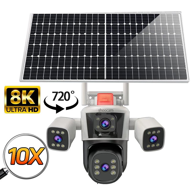 IPC360 Home 4 Lens WIFI 16MP 10xZoom Wireless Abnormal sound detection Built-in Siren PTZ CCTV Security IP Cameras