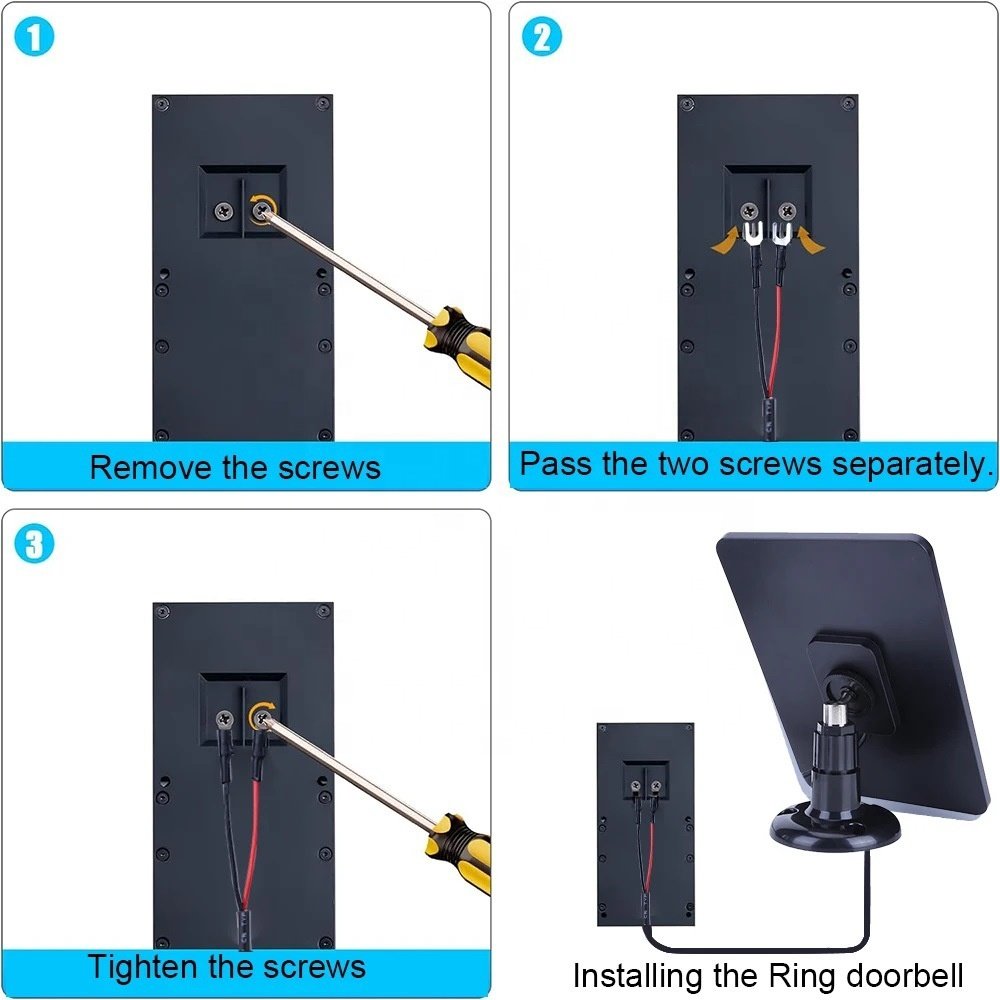 4W Solar Panel Charger for Surveillance CCTV Camera U-Ring Video Doorbell 4/3/Plus/2 Solar System
