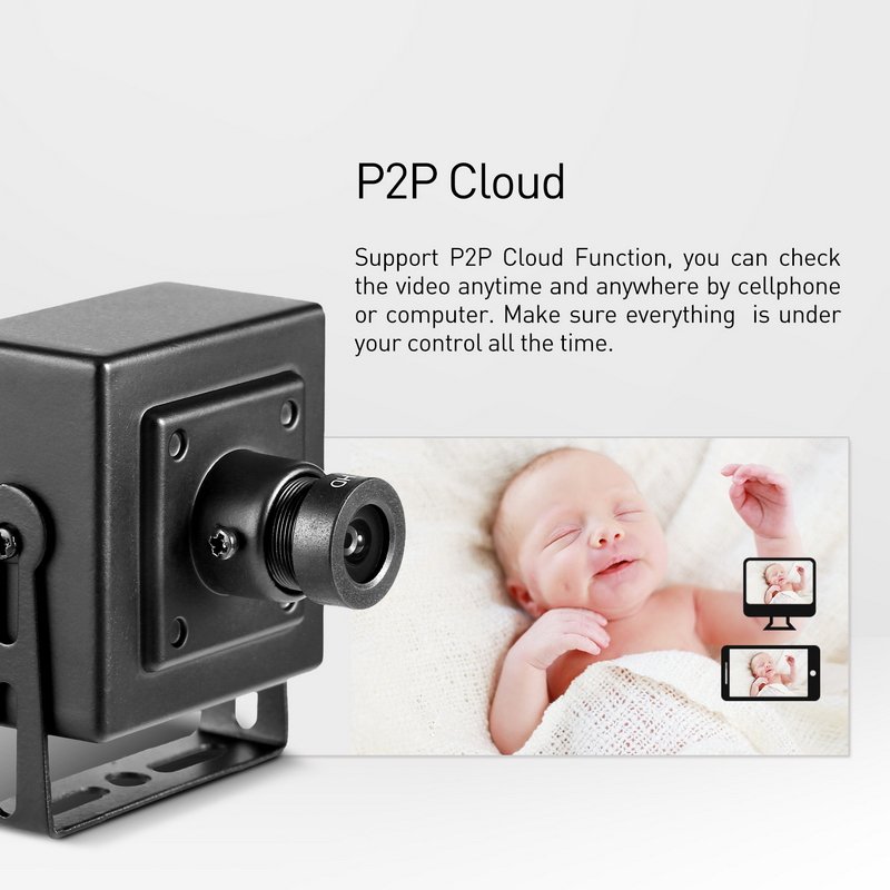REVODATA Mini 5MP IP Camera Indoor Mini 3.6mm lens CCTV Surveillance System