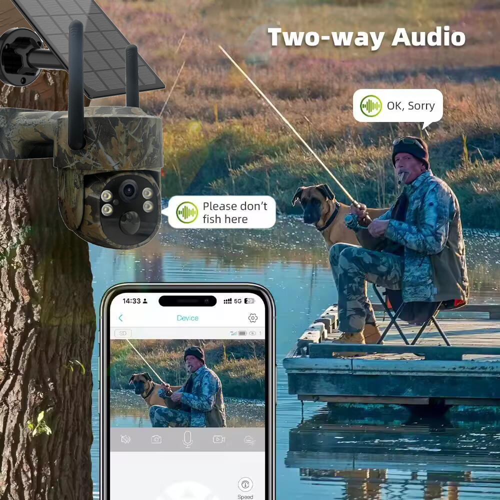 Tuya Solar camouflage CCTV Solar 4G Camera With Sim Card Outdoor Colorful Night Vision Recording Security Solar CCTV 4G Camera