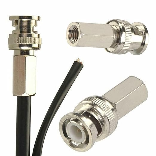 CCTV Twist On BNC Male Plug RF Coax Connector Surveillance Cable Adapter for CCTV IP Camera Security System