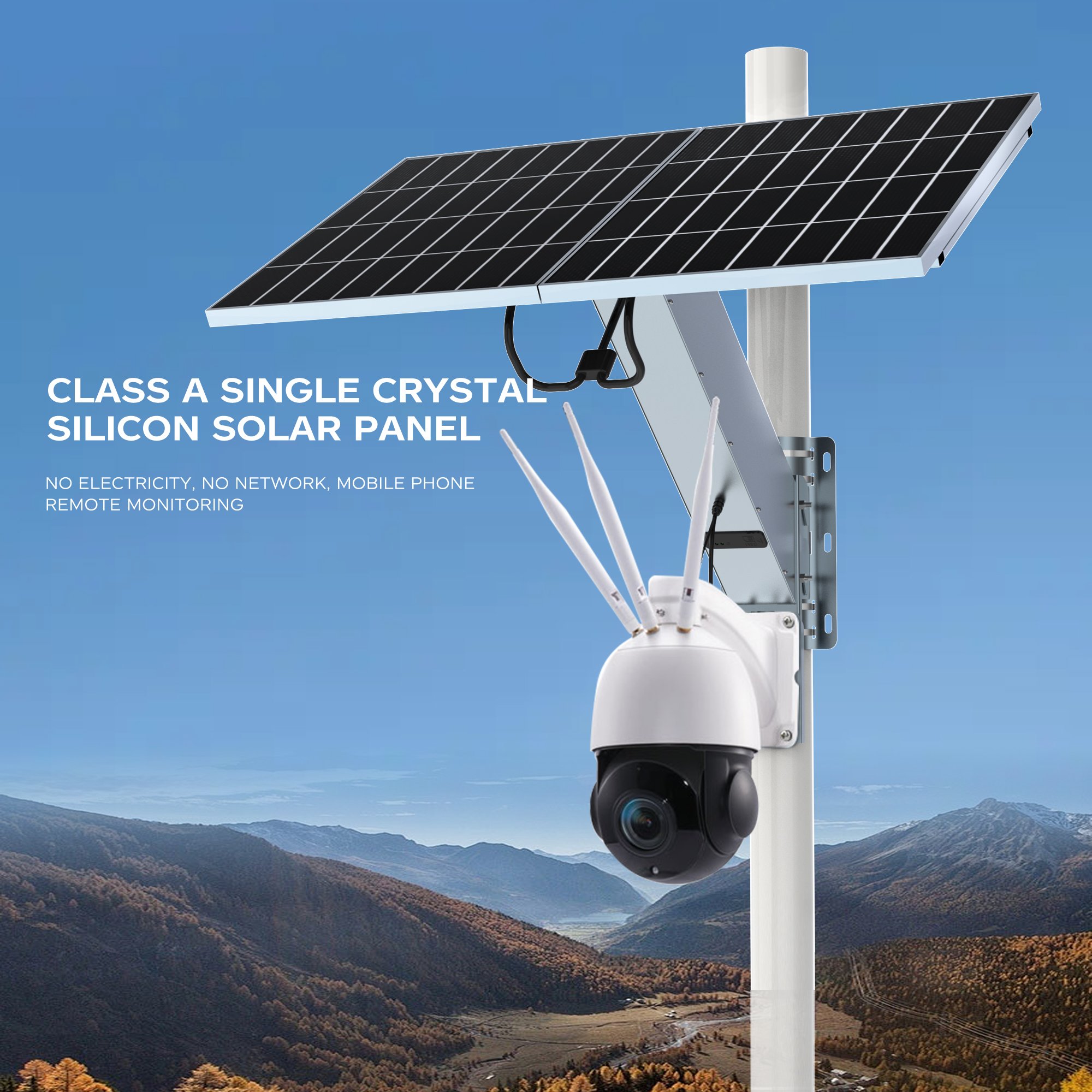 TecDeft Factory private model products camera solar powered PTZ waterproof wireless 4g sim card solar power system with battery