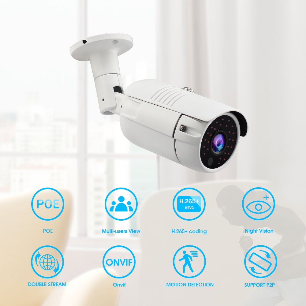 iTOONER Factory Network HD 1080P Outdoor POE CCTV NVR Kit 24CH Camera Kit Video Surveillance System 2MP
