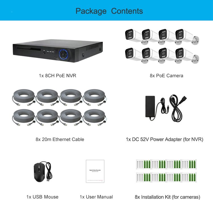 8MP Hik Camera Support PoE Hik-Connect App HD Camera Explosion-proof CCTV Camera System Security