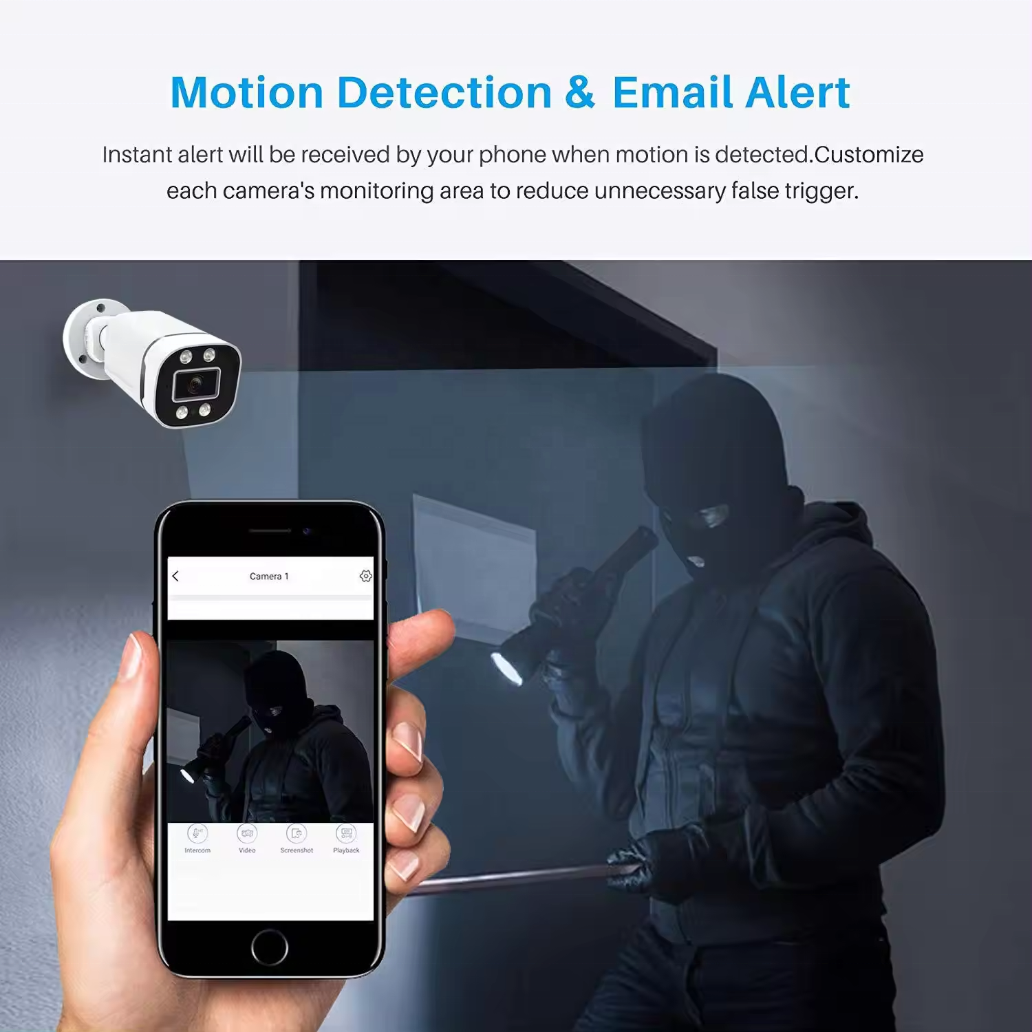HD Wi-Fi Security Camera System Outdoor Waterproof Surveillance Video Recorder Monitoring Kit Home Security cameras ip camera