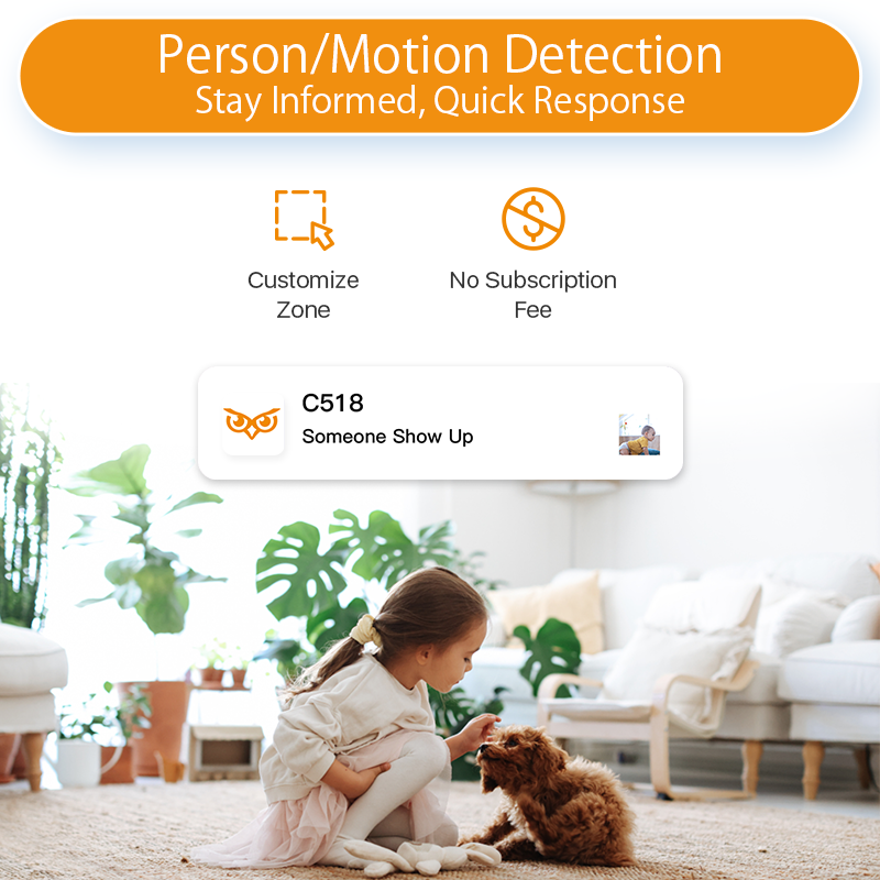Press-to-Call AI Smart WIFI 2K Camera Surveillance 3MP Wireless Camera Night Vision Home Security 360 Degree IP CCTV Cameras