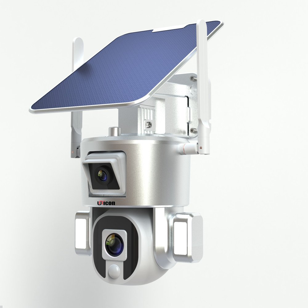 4G Sim Card Solar Camera Dual Lens PTZ 10X Zoom CCTV Outdoor Security Camera Alarm Linkage