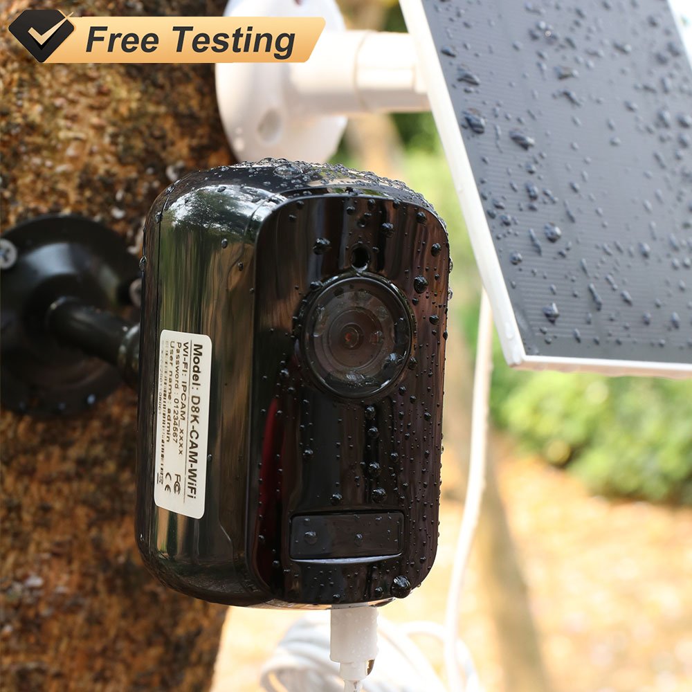 Tecdeft Mobile surveillance IP cameras garden full HD color night vision wireless waterproof 2K WIFI outdoor cctv with solar