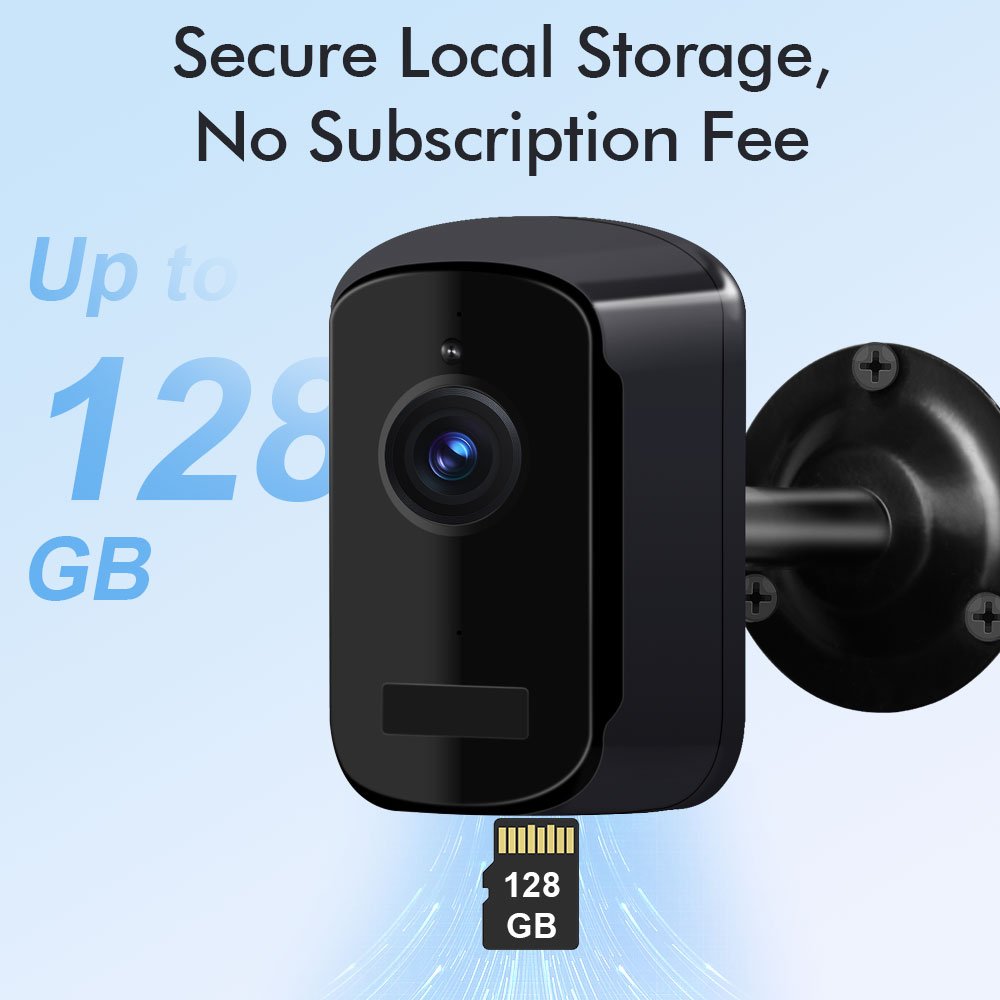 Tecdeft Mobile surveillance IP cameras garden full HD color night vision wireless waterproof 2K WIFI outdoor cctv with solar