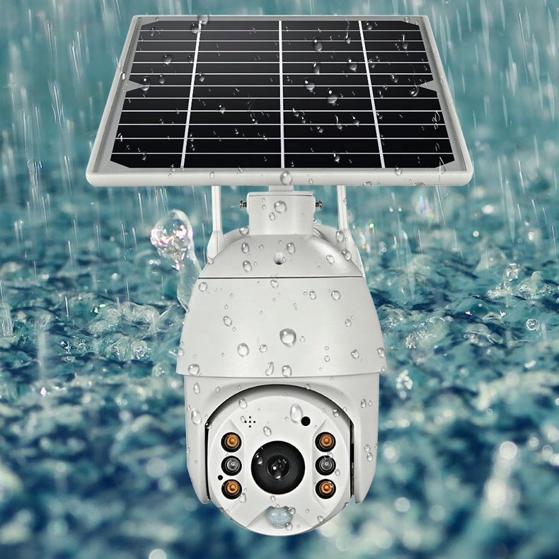 Solar Surveillance IP Cameras PTZ with Solar Panel Motion Detection Wireless Wifi Waterproof IP66 Remote Viewing HD1080P Smart