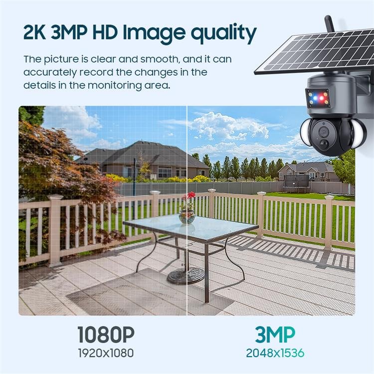 V380 solar floodlight with camera wifi camera home security solar security camera system wireless outdoor