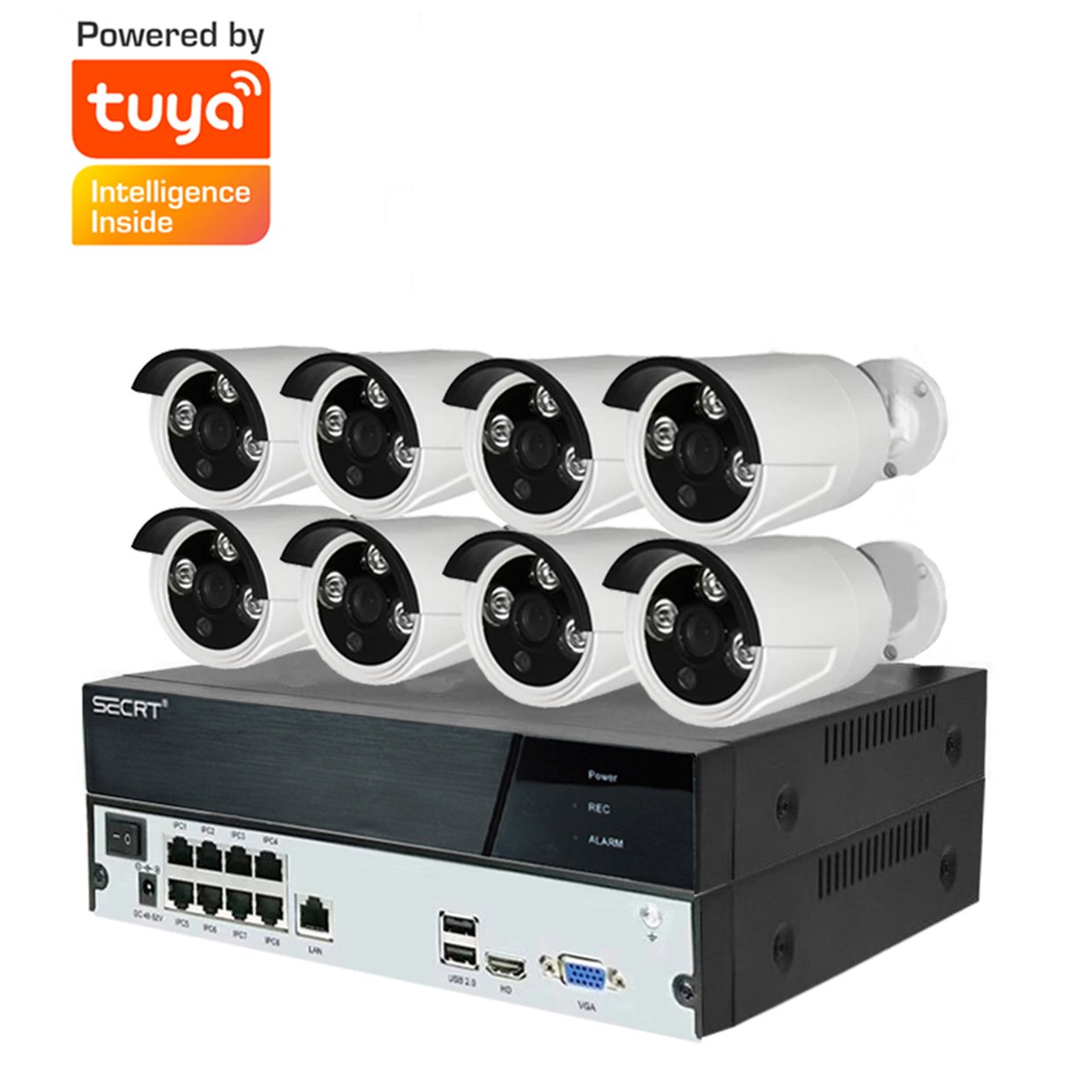 H.265 3MP CCTV Security Camera System 4CH POE NVR With IP Camera CCTV Kit Waterproof IP66 Video Surveillance System TUYA app