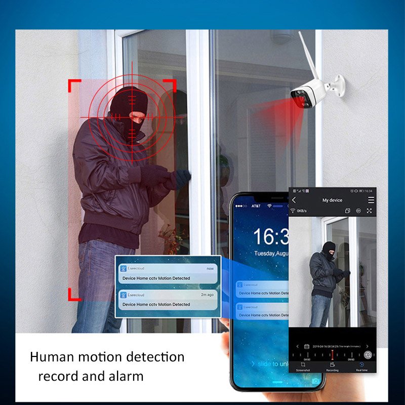 ICSEE 5MP Wifi Camera Home Security Systtem 3MP 4CH Wireless IP CCTV System Outdoor Night Vision Audio Cameras NVR Kit