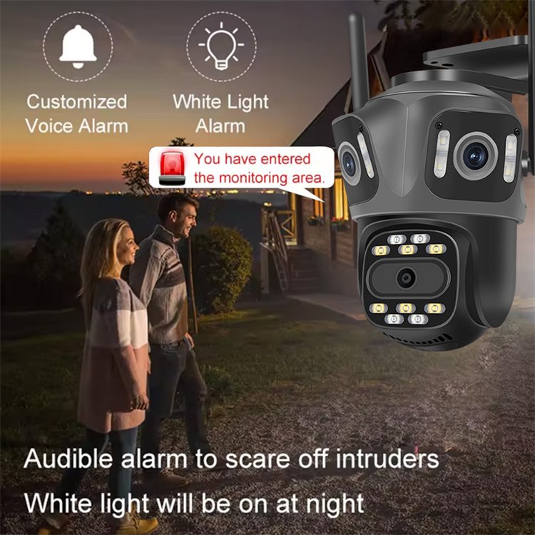 Rscamtom 6K HD Icsee Wifi Camera Outdoor Dual CPU CCTV Camera for Industrial Area Protection