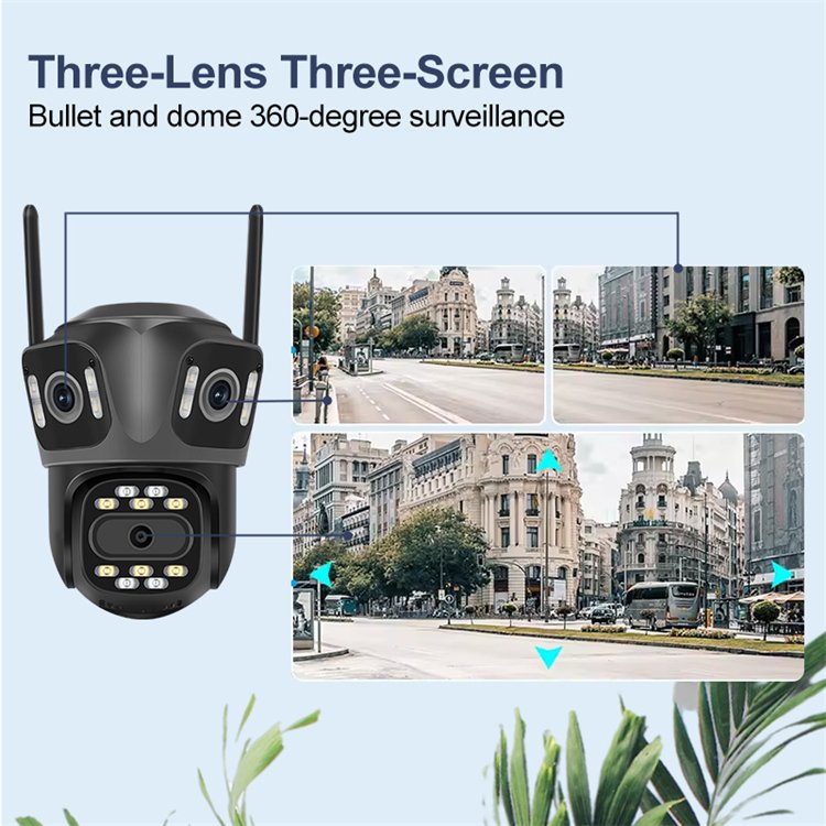 Rscamtom 6K HD Icsee Wifi Camera Outdoor Dual CPU CCTV Camera for Industrial Area Protection