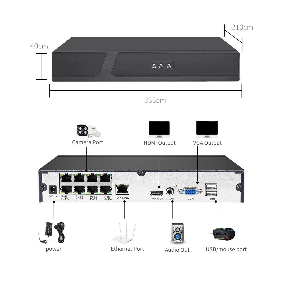 4K 8channel 8mp Security Camera System Outdoor Home Poe Nvr Kit Cctv Ip Surveillance Security Camera System