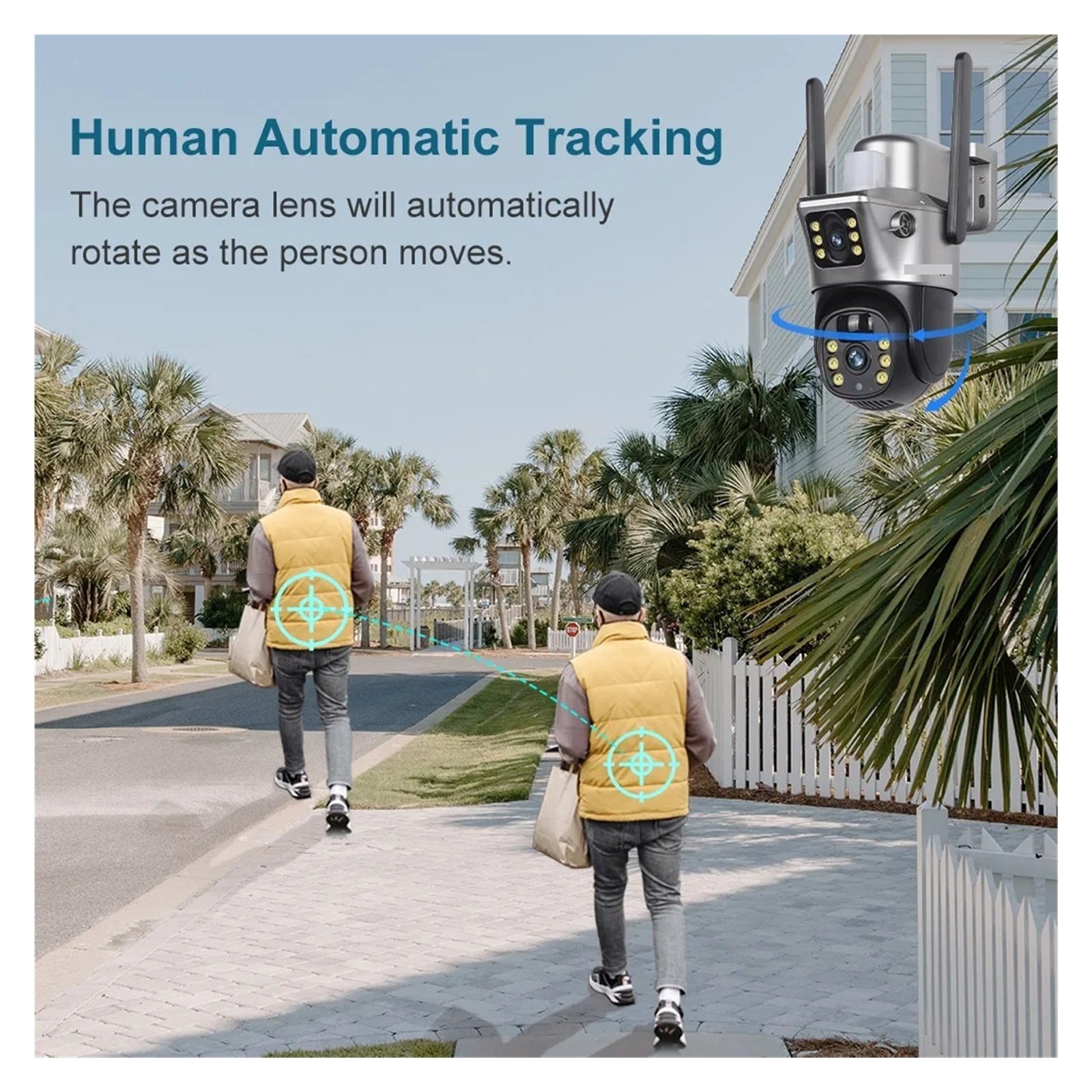 Senhuo 8MP 4G SIM Card Dual Screen Solar Outdoor 4K WiFi PTZ Dual Lens Body Automatic Tracking Waterproof Security Camera