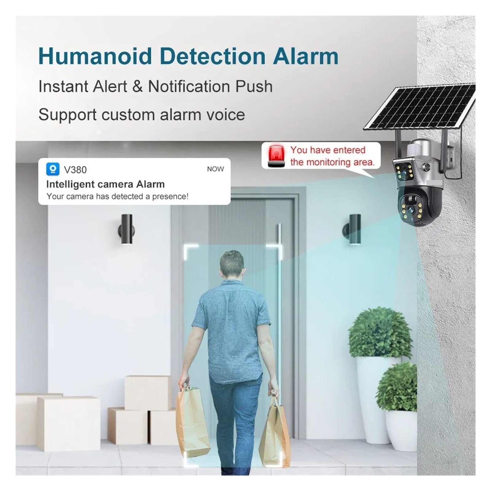 Senhuo 8MP 4G SIM Card Dual Screen Solar Outdoor 4K WiFi PTZ Dual Lens Body Automatic Tracking Waterproof Security Camera
