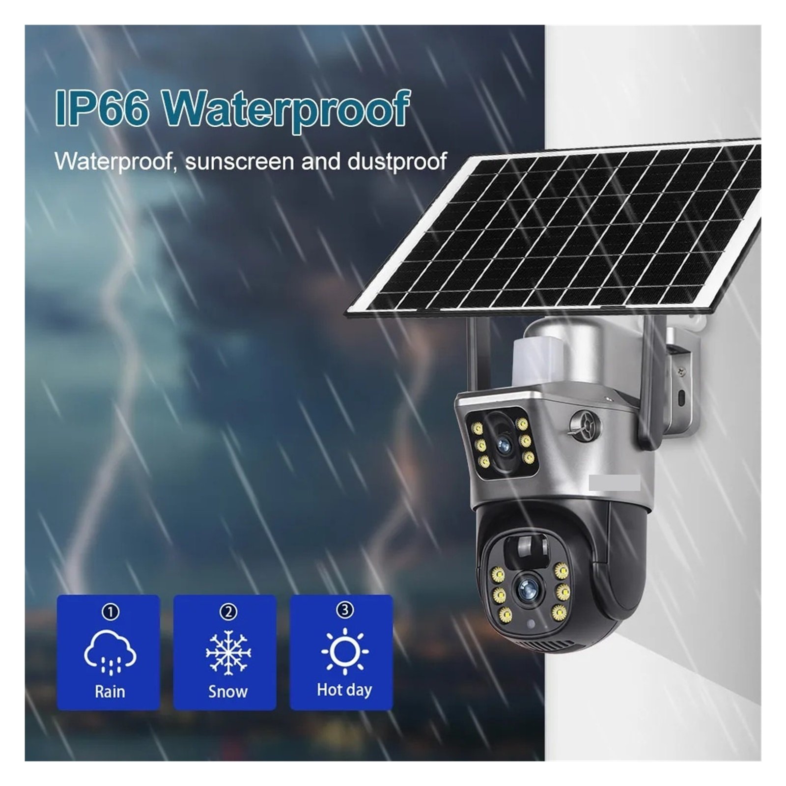 Senhuo 8MP 4G SIM Card Dual Screen Solar Outdoor 4K WiFi PTZ Dual Lens Body Automatic Tracking Waterproof Security Camera
