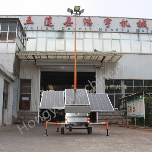 mobile portable cctv camera system solar powered surveillance trailer