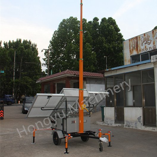 mobile portable cctv camera system solar powered surveillance trailer