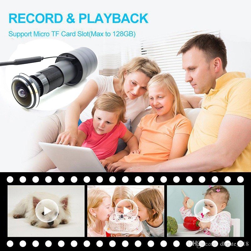Xmeye Icsee Lens Wide Angle Fisheye CCTV Network Mini Peephole Door Wifi Camera P2P Front Door Eye Hole Security 1080P HD 2mm