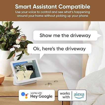 Wakiya Color Night Vision,Wired 1080p HD Indoor/Outdoor Video Camera, 2-Way Audio, Works with Alexa, Google Assistant, and IFTTT