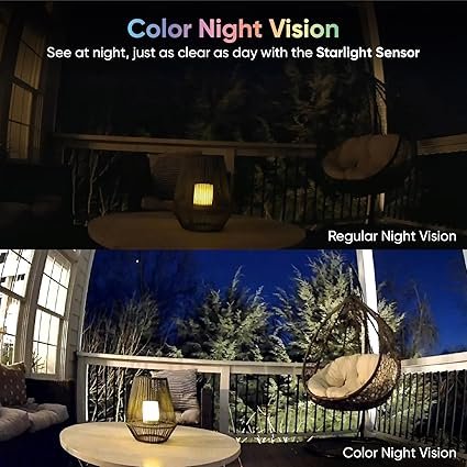 Wakiya Color Night Vision,Wired 1080p HD Indoor/Outdoor Video Camera, 2-Way Audio, Works with Alexa, Google Assistant, and IFTTT