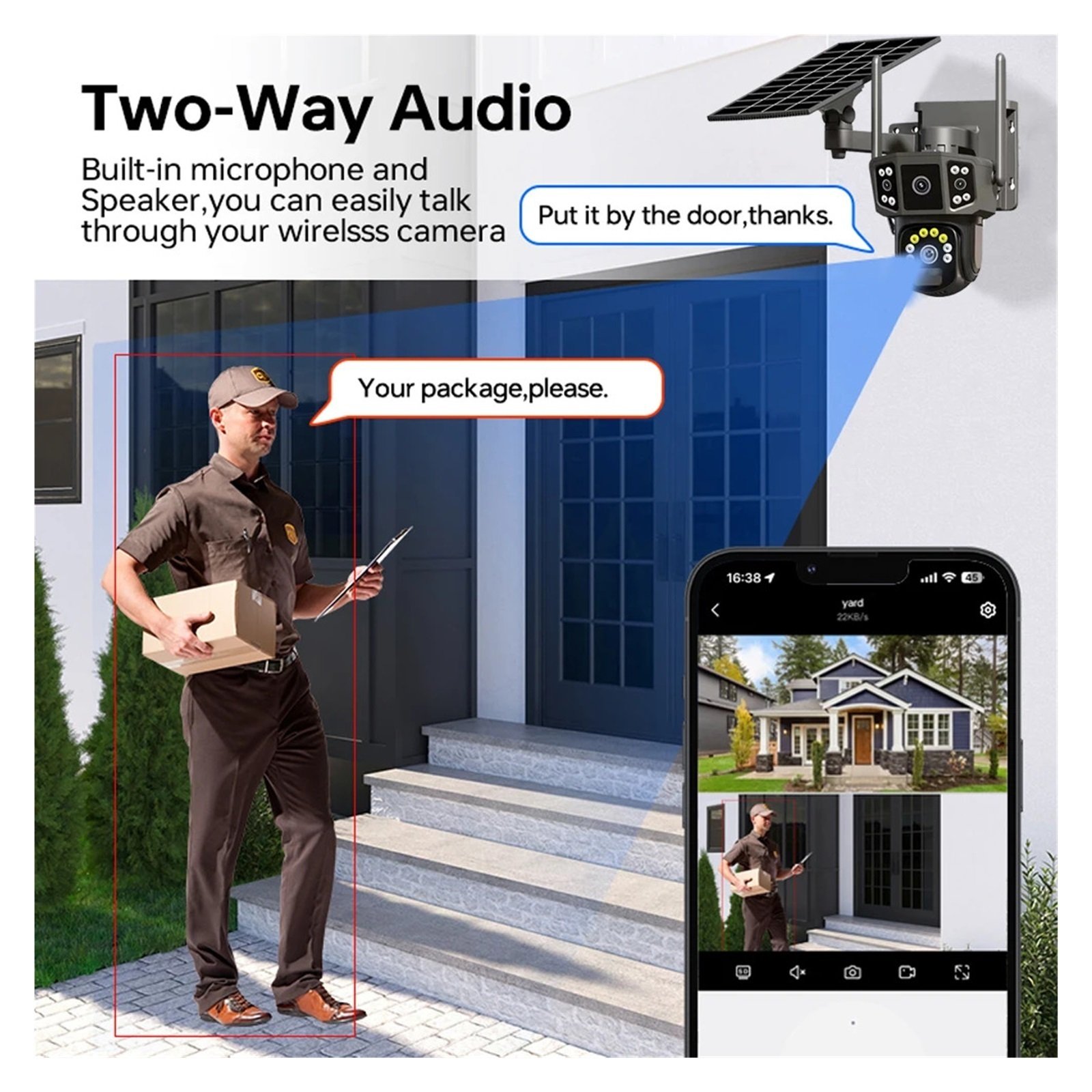 Senhuo CCTV,4K Dual Lens, V380 Wireless WIFI Closed Circuit TV, 4G Sim Outdoor Security Network Solar Camera