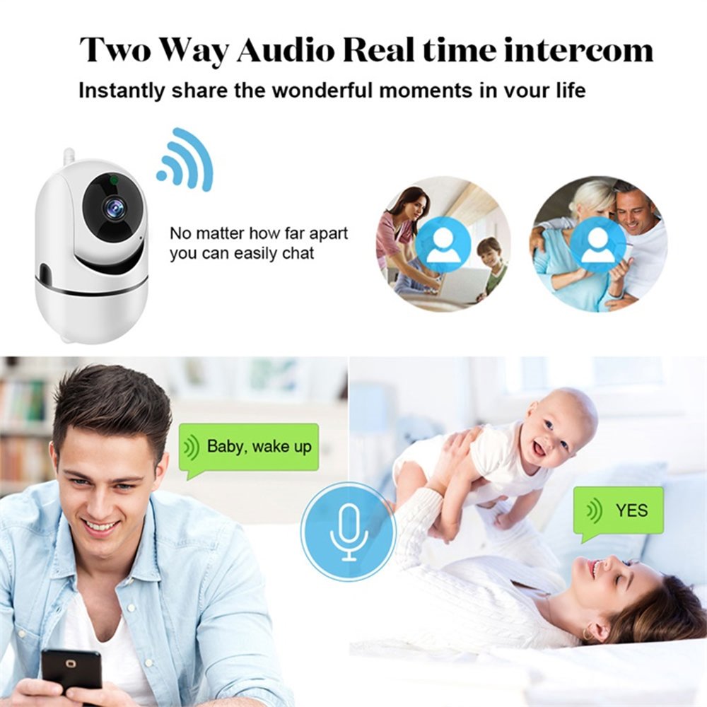 2MP Two-Way Audio Indoor Human Detection 2.4G WiFi Smart Surveillance Security Cameras for Pet Baby Monitor