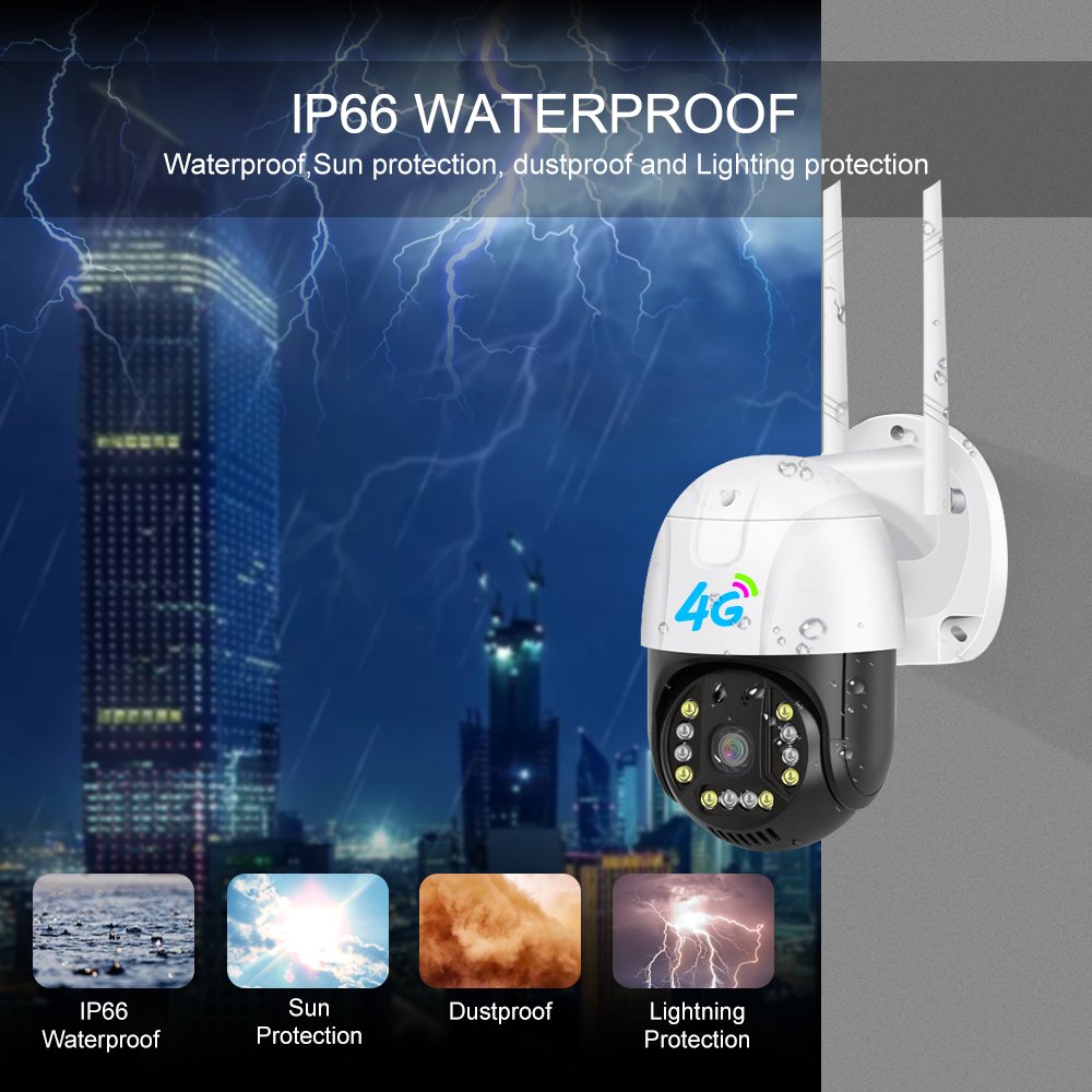 Get Peace of Mind Easy Installation Real-Time Surveillance Monitorin 4G Camera System with Two-Way Audio Night Vision
