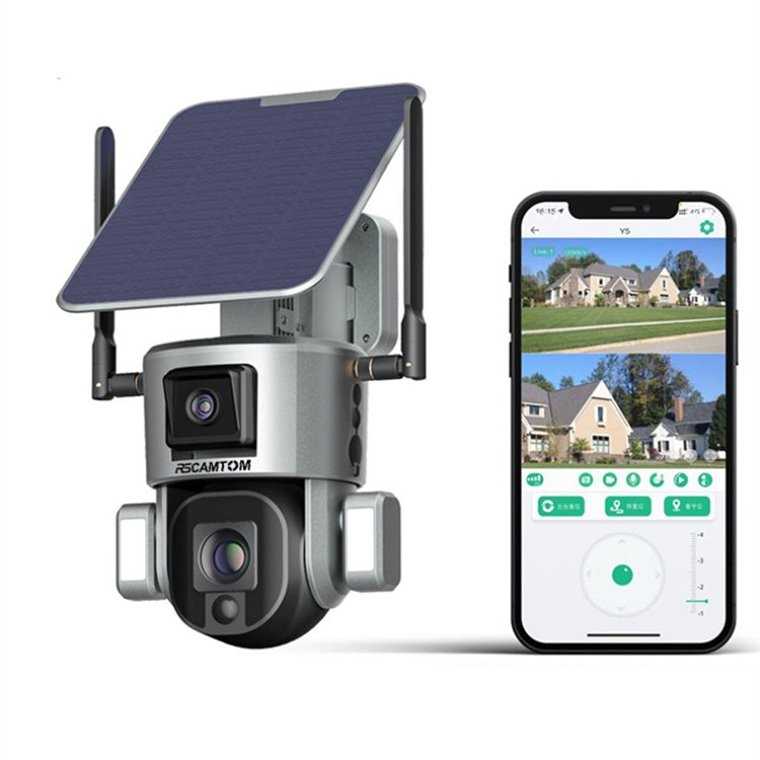 Rscamtom 4K 4G WiFi Camera for Home Security Surveillance 4X 10X Zoom Wireless Outdoor Camera for Commercial Security System