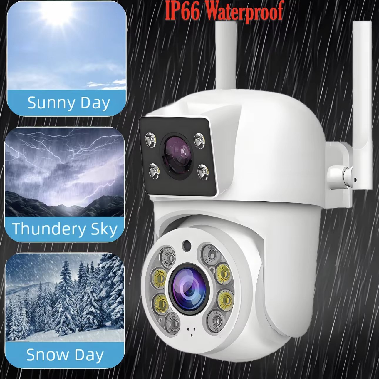 Tuya 8MP WIFI IP Camera PTZ Dual Lens Dual Screen wireless Manual Detection Full Color Night Vision Outdoor wifi Security Camera