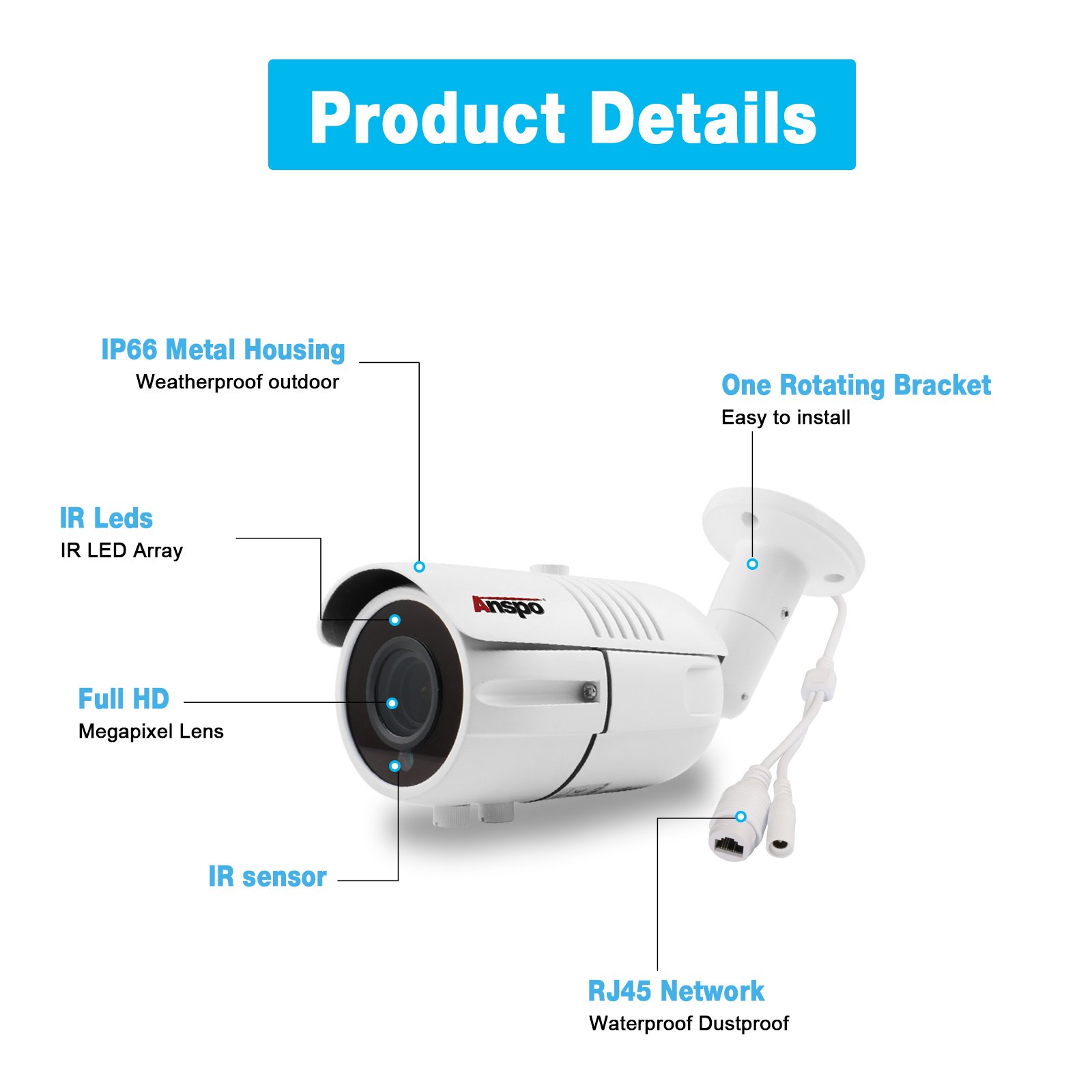 5mpBullet CCTV Analog Surveillance Camera AHD Security Camera infrared Night Vision Small