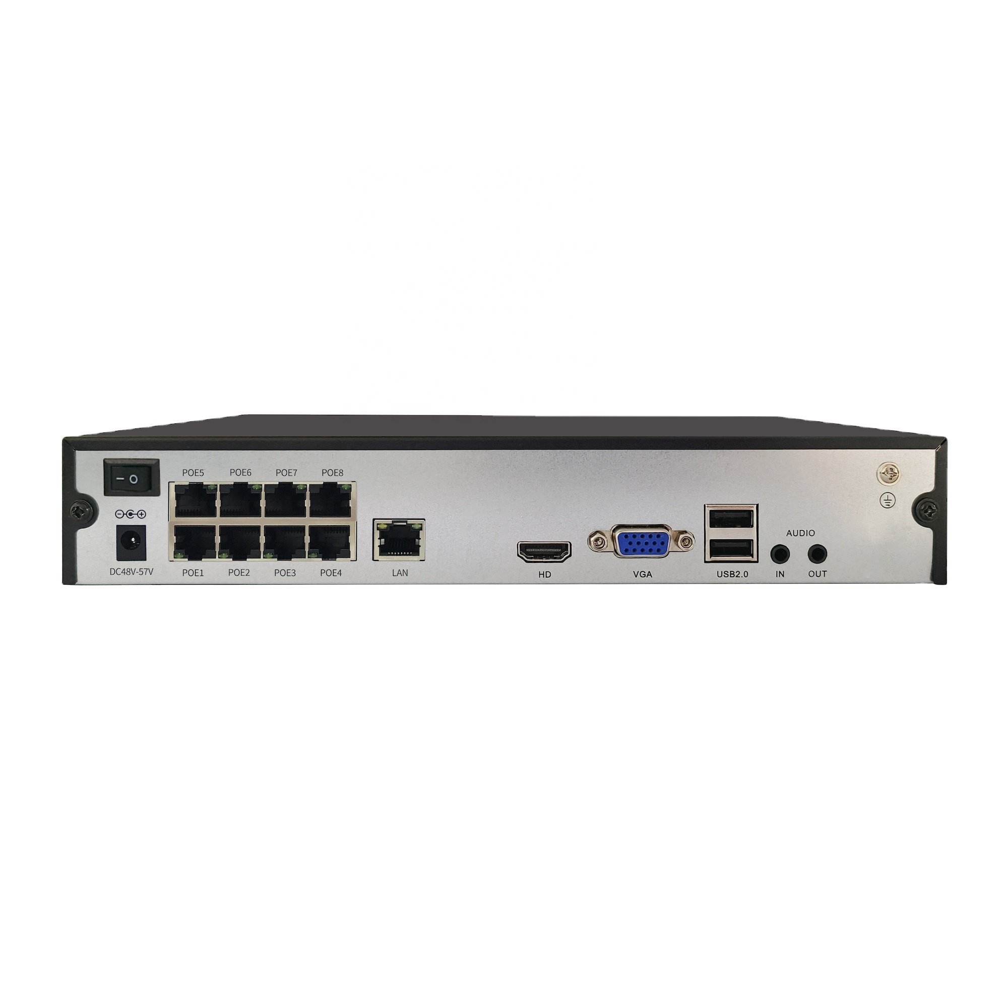 Mini 1U 4CH 4K 8MP PoE P2P NVR for home, shop, office, bar, supermarket, clinic, hotel, restaurant, hospital and so on