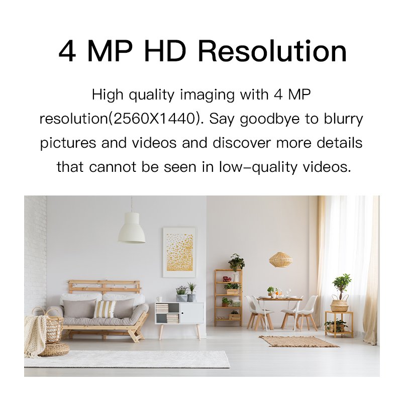 4MP Home CCTV Security Camera System Indoor Wireless WiFi Network Camera Full Color Night Vision CMOS Sensor NVR SD Card Cloud
