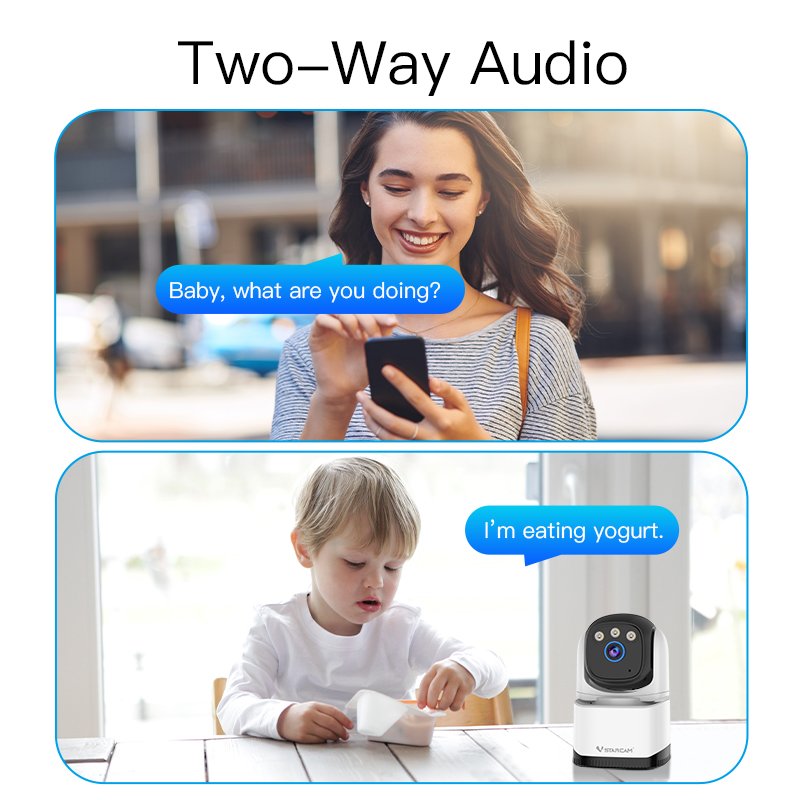 4MP Home CCTV Security Camera System Indoor Wireless WiFi Network Camera Full Color Night Vision CMOS Sensor NVR SD Card Cloud