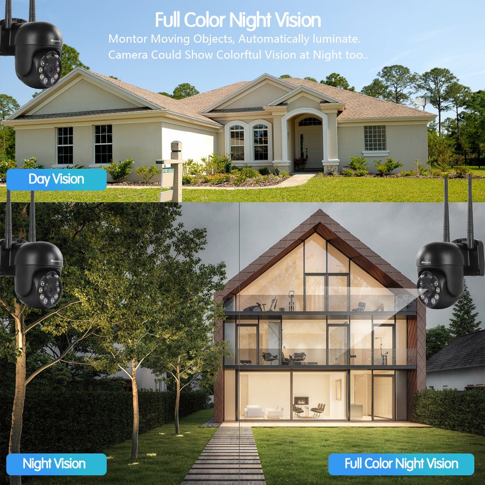 4CH 8CH APP EseeCloud 3MP Wifi PTZ Camera 5MP Nvr Kit P2p Video Surveillance CCTV System Wireless PTZ Surveillance System
