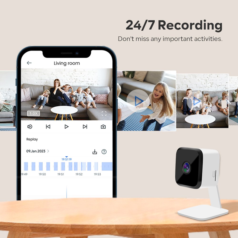 Smart Home WiFi Wireless IP camera 2MP system security Indoor Network cctv system vision surveillance camera