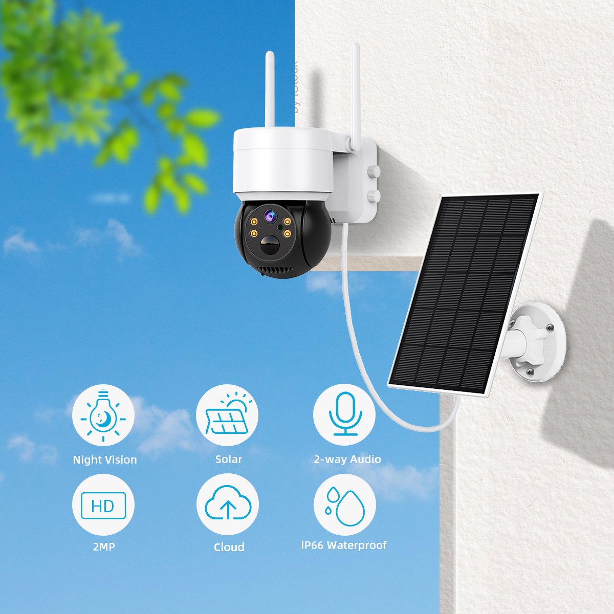 Wifi Ip Camera Solar Panel Powered Outdoor Sim Card 2mp 1080p Night Vision Surveillance Cctv Pir Solar Ptz Speed Dome Camera 4g