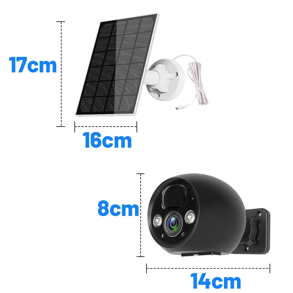 WESECUU surveillance system wifi security system wireless home security camera system cctv camera solar security camera