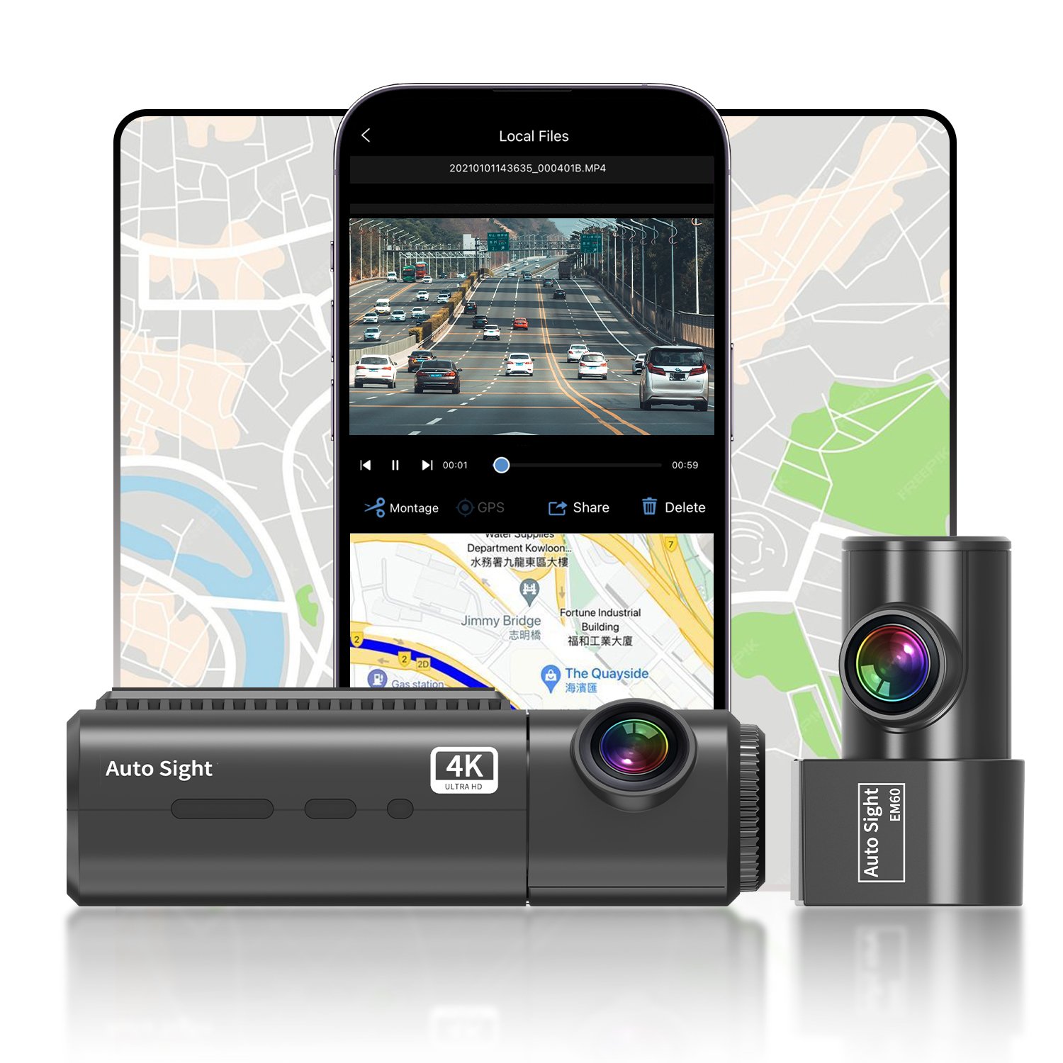 Auto Sight Professional Grade Vehicle 4k Auto Recorder Night Vision DVR System 4K Dash Cam For Enhanced Car Surveillance