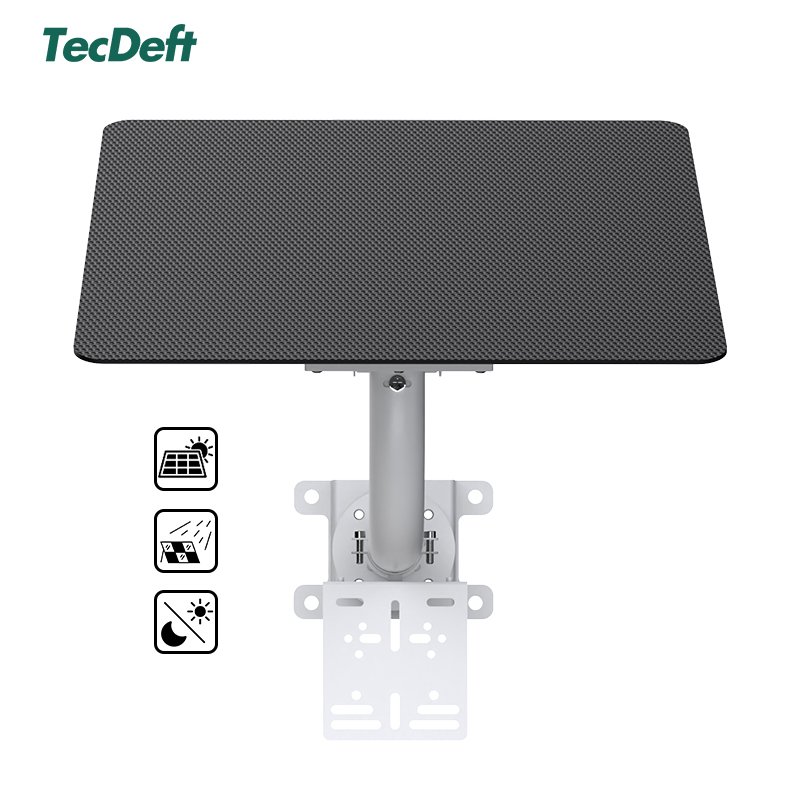 TecDeft Charger Lithium Battery Included 20W Outdoor 4G WiFi Surveillance CCTV IP Security Network Camera Solar Panel